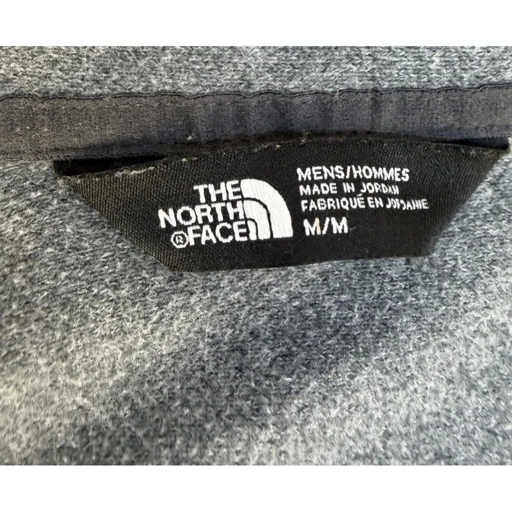 The North Face Pullover Mens Gray Quarter Zip Fleece Rugby Golf MSCI Logo MEDIUM